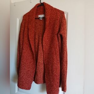 Love Crazy Burnt Orange Cardigan- 100% Cotton- Medium